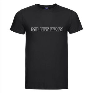 Mij niet bellen T-shirt — Zwart / XL