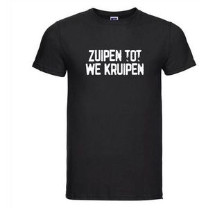 Zuipen T-shirt — Wit / 2XL