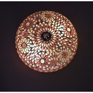 Oosterse mozaïek plafondlamp Turkish Design paars Ø25cm