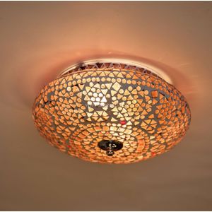 Oosterse mozaïek plafondlamp Indian Design paars Ø25cm