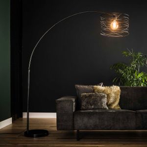 Booglamp Curl | 1 lichts | charcoal | Ø 45 cm | 192 cm hoog | modern design