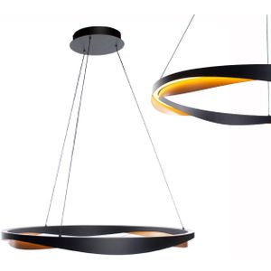 Moderne hanglamp Ascoli rond | diameter 85 cm | zwart-goud | 62W LED dimbaar