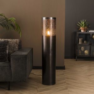 Vloerlamp Cilinder | 1 lichts | Ø 25 cm | 120 cm | Zwart nikkel