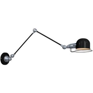 Wandlamp Davin | 1-lichts | E14 | 10x60x83 cm | zwart aluminium