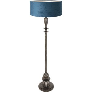 Vloerlamp Bois | 1 lichts | E27 | antiek zwart & blauw