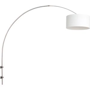 Wandlamp Sparkled light | 1-lichts | E27 | draaibaar | 150x30 cm | staal/wit