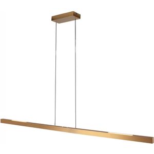 Brons kleurige lange eettafellamp Traiano | 160 cm | dimmer | lichtkleur 2000K-3000K