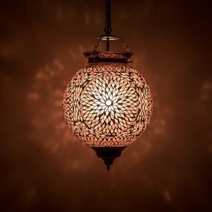 Oosterse mozaïek hanglamp Turkish Design paars Ø25cm