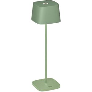 Tafellamp Capri - Grijs/Groen - 1 Lichts - 36 cm - Accu/Batterij - USB