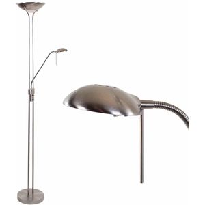 Staande LED lamp New Luna mat staal