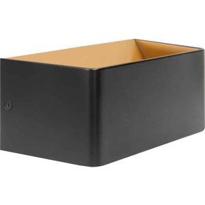 Wandlamp Stretto balk klein zwart/goud LED