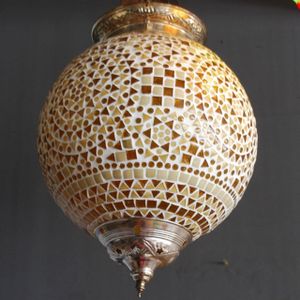 Oosterse mozaïek hanglamp Indian Design bruin-beige Ø25cm