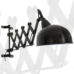 Schaarlamp zwart met kantelbare reflector Ø 17cm