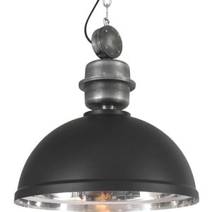 Hanglamp Gaeve | 1 lichts | Ø 50 cm | E27 | industrieel | chroom & zwart