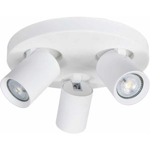 Moderne witte spot 3 lichts Oliver rond
