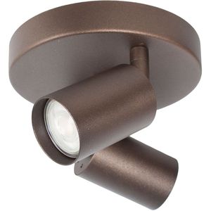 Ronde 2 lichts GU10 spot bruin | Bounce cacao