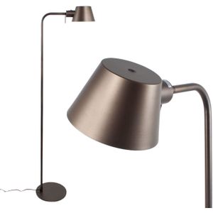 Scandinavische minimalistische brons / bruine leeslamp met grote E27 fitting