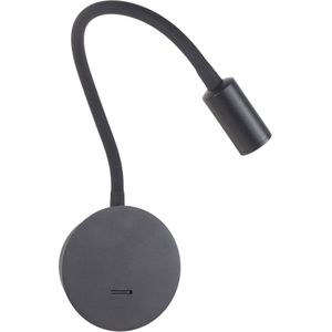 Verstelbare wandlamp met accu | flex zwart