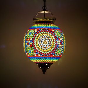 Oosterse mozaïek hanglamp Indian Design multi colour Ø25cm