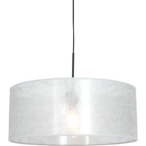 Hanglamp Sparkled light | 1 lichts | Ø 50 cm | wit & zwart-zilver