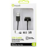 Muvit Charge & Sync cable 30-pin 1.2 m Black