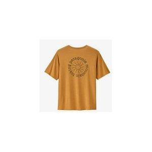T Shirt Patagonia Men Cap Cool Daily Graphic Shirt - Lands Spoke Stencil: Pufferfish Gold X/Dye-S