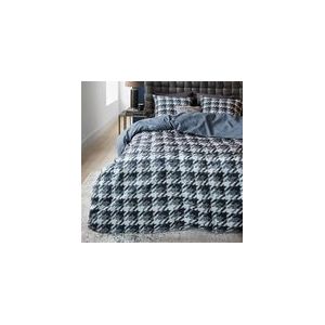 Riviera Maison Pied de Poule dekbedovertrek - Eenpersoons - 140x200/220 - Blauw