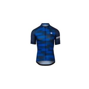 AGU Grainy Stripe Fietsshirt Essential Heren - Deep Blue