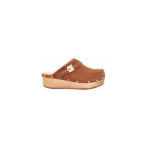 Klomp Scholl Women Withney Suede Te Brandy-Schoenmaat 39