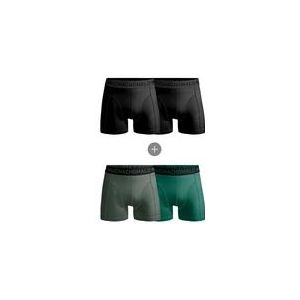 Boxershort Muchachomalo Men Microfiber Black/Black/Green/Green (4-pack)-S