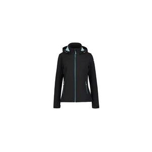 Jas Icepeak Women Brenham Softshell Jacket Black/Blue-Maat 44