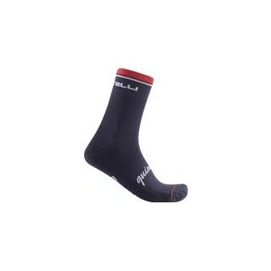 Fietssok Castelli Unisex Quindici Soft Merino Dark Blue-Schoenmaat 36 - 39