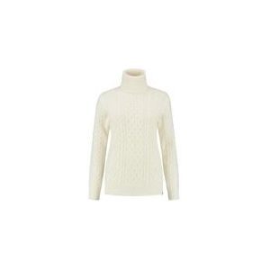 Trui Blue Loop Women Essential Cable Sweater White