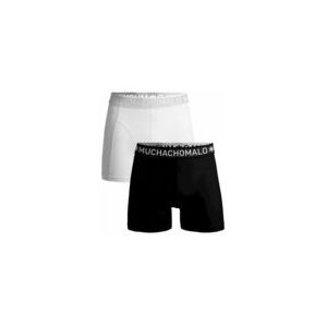 Boxershort Muchachomalo Men Solid Black White ( 2-Pack )-M