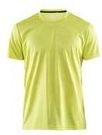 Craft - Eaze SS Tee - Sportshirt - Geel - 100% Polyester