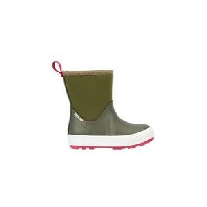 Snowboot Winter-Grip Junior Neo Welly Legergroen Rood-Schoenmaat 28