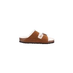 Slipper Birkenstock Unisex Arizona Shearling Suede Mink Regular-Schoenmaat 45