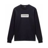 Napapijri - S-Box Logo LS - T-shirt - Zwart - Lange Mouwen