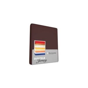 Hoeslaken Romanette Mahonie (Double Jersey)-2-persoons (140/150 x 200/210/220 cm)