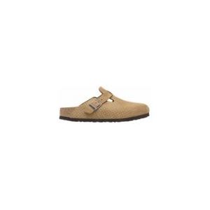 Klomp Birkenstock Unisex Boston BS Suede Embossed Emboss Dots New Beige Narrow-Schoenmaat 41