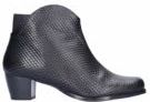 JJ Footwear - Didcot Crocodile - Enkellaars - Zwart - Leer