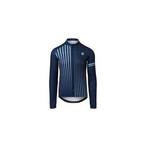 Fietsshirt AGU Men Faded Stripe Jersey LS Essential Deep Blue-XXXL