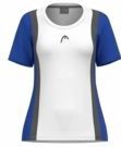 HEAD - Club 25 Tech Tee - Tennisshirt - Royal White - 100% Polyester