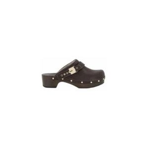 Klomp Scholl Women Pescura Robin N F Leather T Dark Brown-Schoenmaat 38