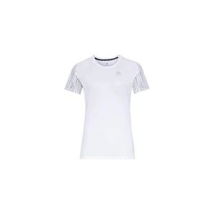 Sportshirt Odlo Women Crew Neck S/S Essential Print White-XS