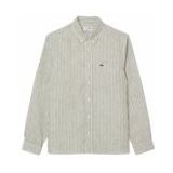 Lacoste - CH6985 - Overhemd - Khaki/White - Regular Fit