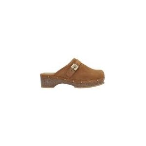 Klomp Scholl Women Pescura Clog 50 Cork Suede Sa Cognac-Schoenmaat 35