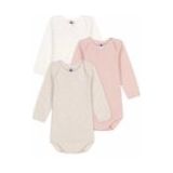 Rompertje Petit Bateau 3 Bodies Us Ml Multi Roze (Set van 3)-Maat 74 - 12 maanden