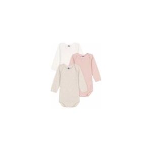 Rompertje Petit Bateau 3 Bodies Us Ml Multi Roze (Set van 3)-Maat 74 - 12 maanden
