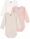 Rompertje Petit Bateau 3 Bodies Us Ml Multi Roze (Set van 3)-Maat 74 - 12 maanden